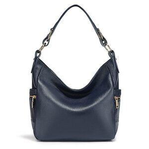 4963 Zipper Cowhide Leather Handbag Shoulder Tote Hobo Bag Purse Satchel